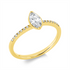 Solitaire mit Besatz Ring