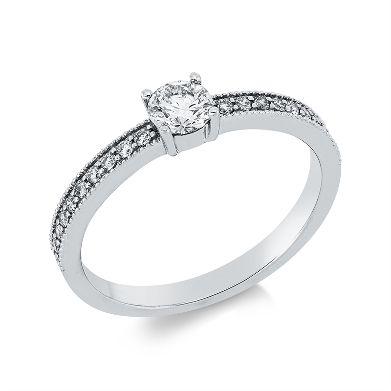 Solitaire mit Besatz Ring