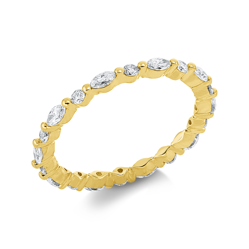 Mehrfachsteinbesatz Ring