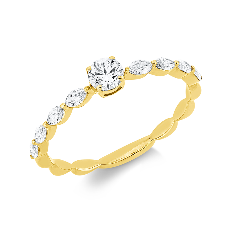 Solitaire mit Besatz Ring