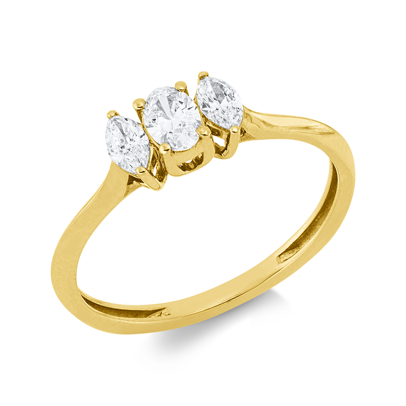 Solitaire mit Besatz Ring