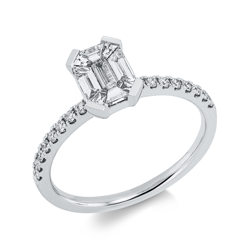 Baguette Illusion Ring