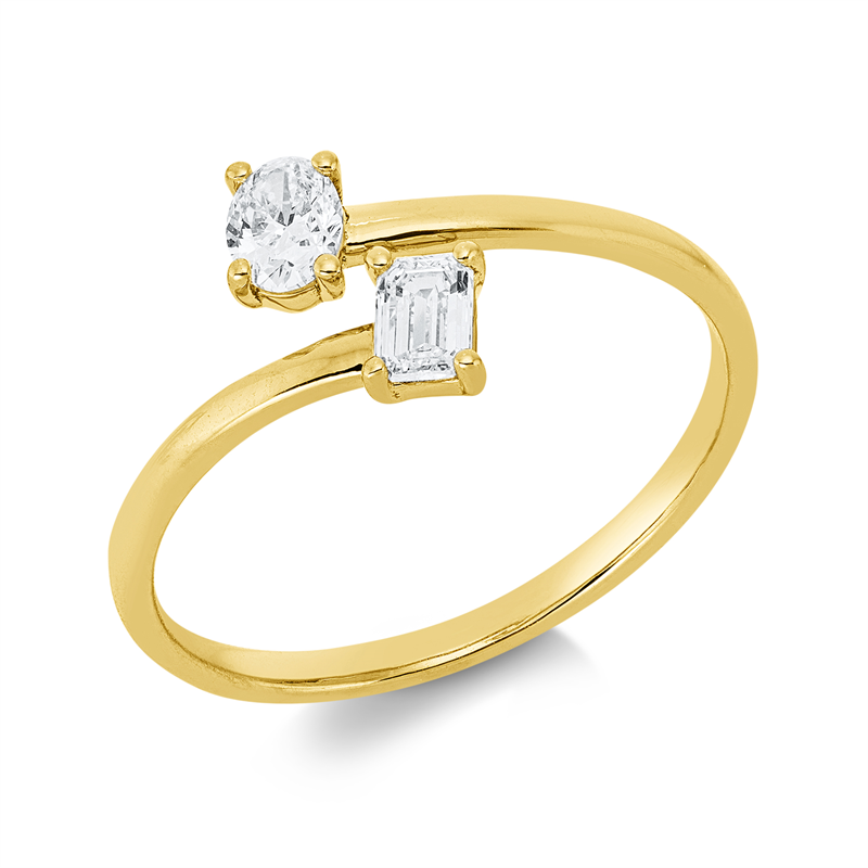 Solitaire mit Besatz Ring