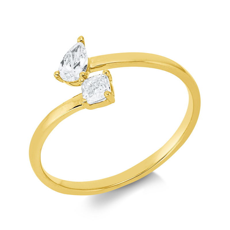 Solitaire mit Besatz Ring