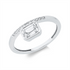 Solitaire mit Besatz Ring