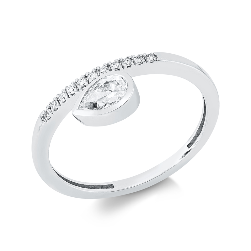 Solitaire mit Besatz Ring