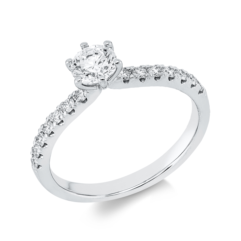 Solitaire mit Besatz Ring