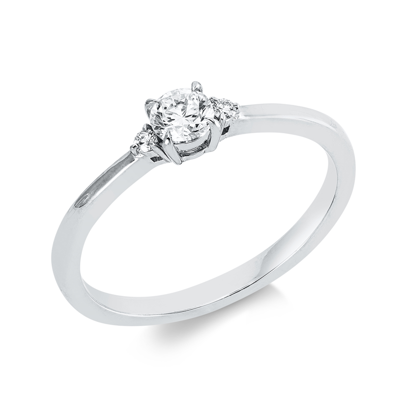 Solitaire mit Besatz Ring