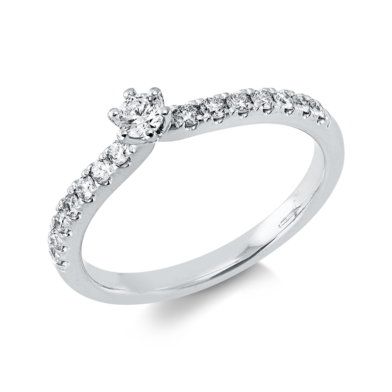 Solitaire mit Besatz Ring
