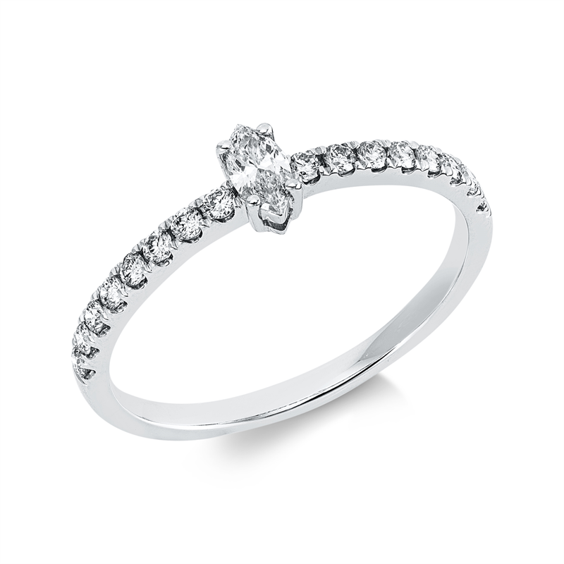 Solitaire mit Besatz Ring