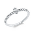 Solitaire mit Besatz Ring