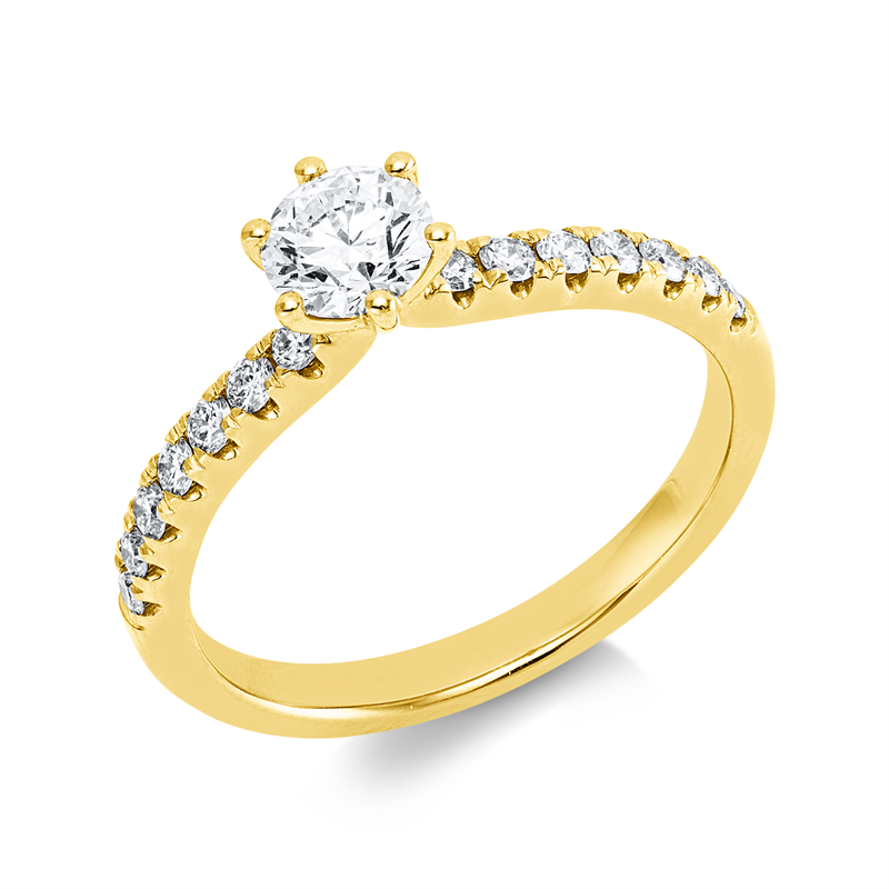 Solitaire mit Besatz Ring