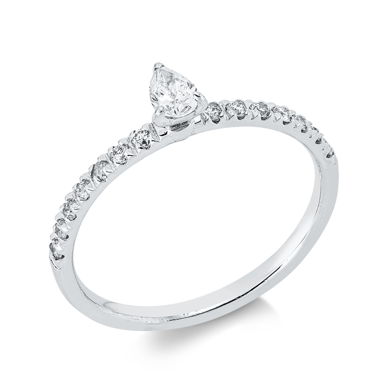 Solitaire mit Besatz Ring