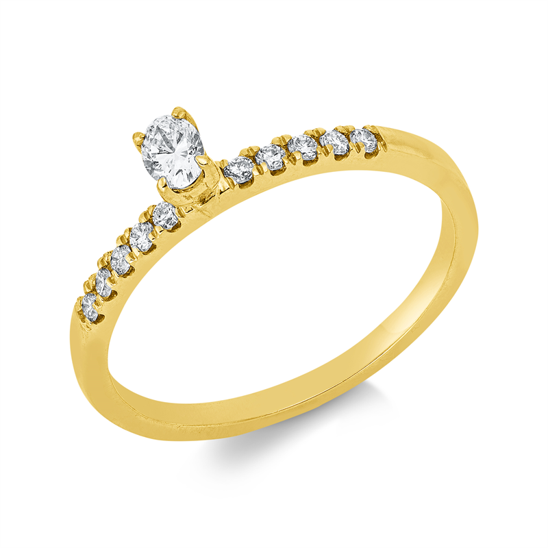 Solitaire mit Besatz Ring