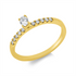 Solitaire mit Besatz Ring