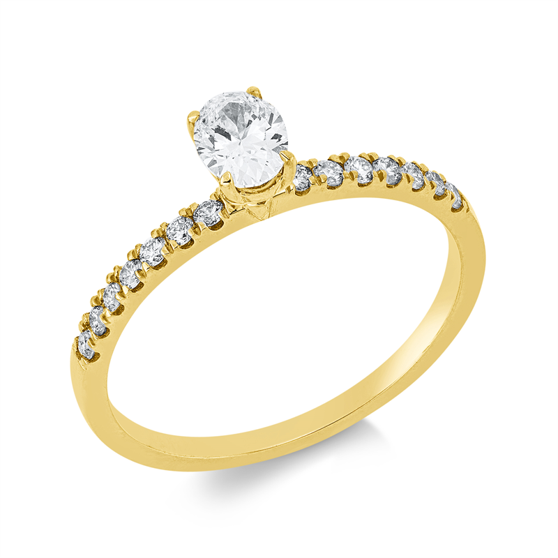 Solitaire mit Besatz Ring