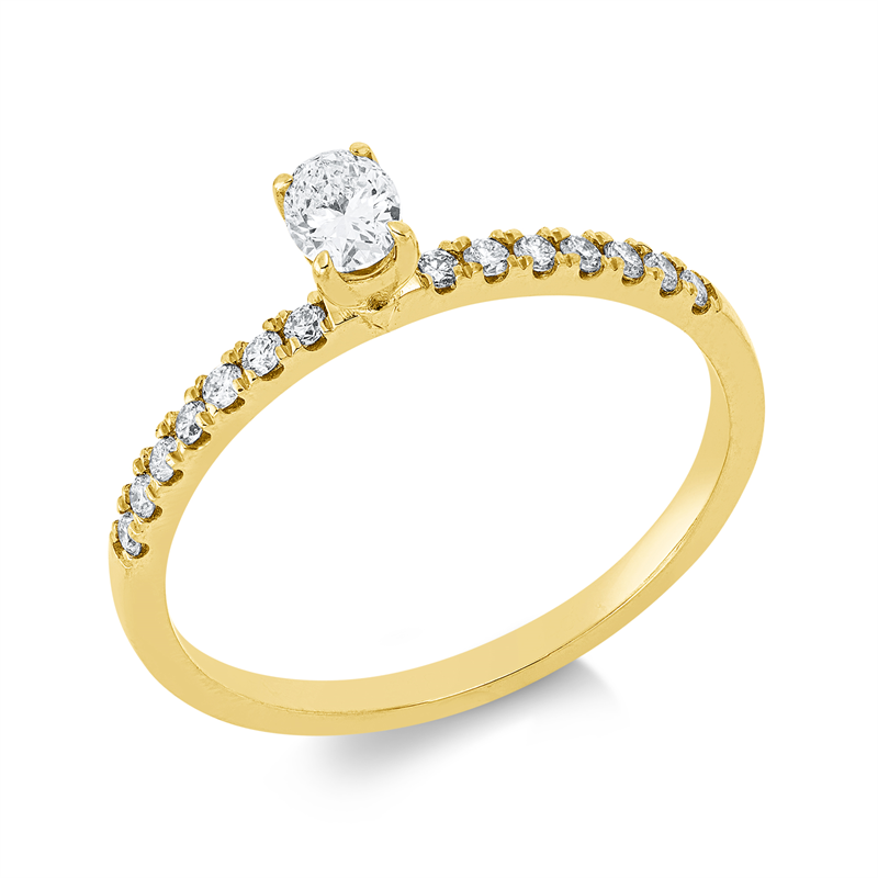 Solitaire mit Besatz Ring