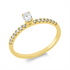 Solitaire mit Besatz Ring