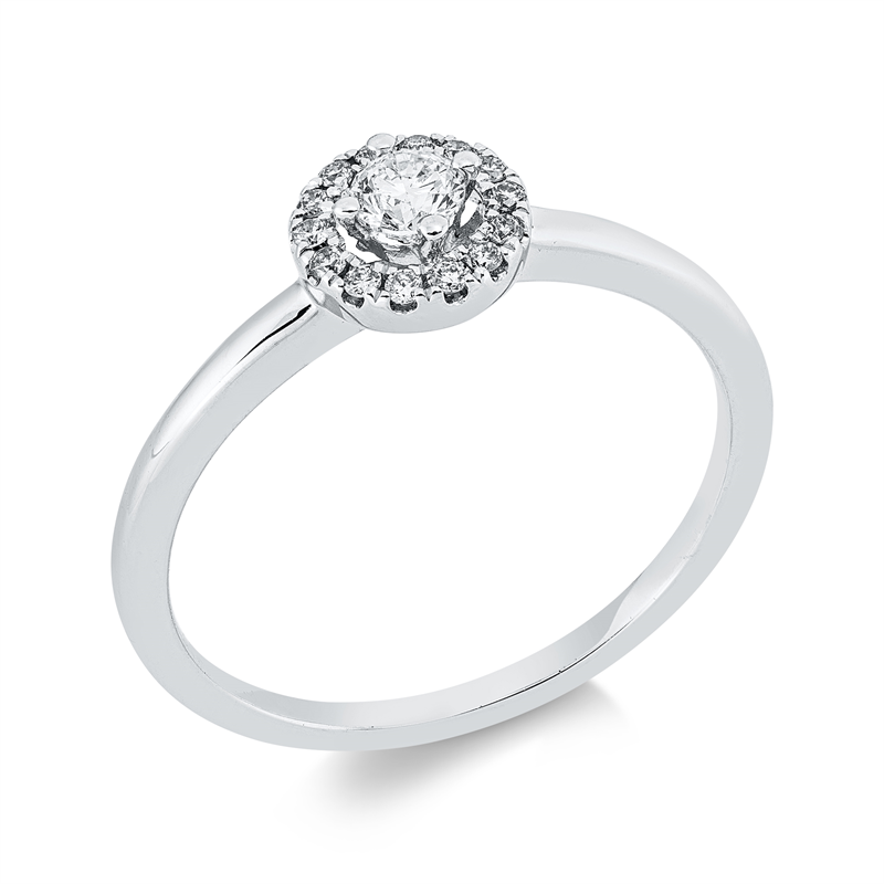 Solitaire mit Besatz Ring