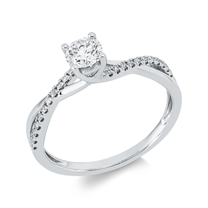 Solitaire mit Besatz Ring