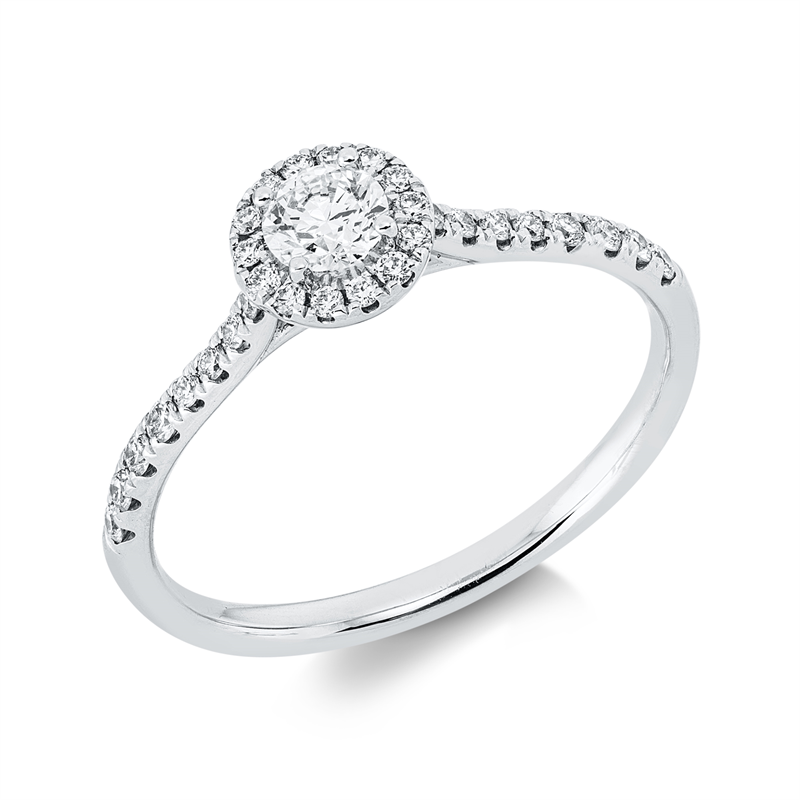 Solitaire mit Besatz Ring