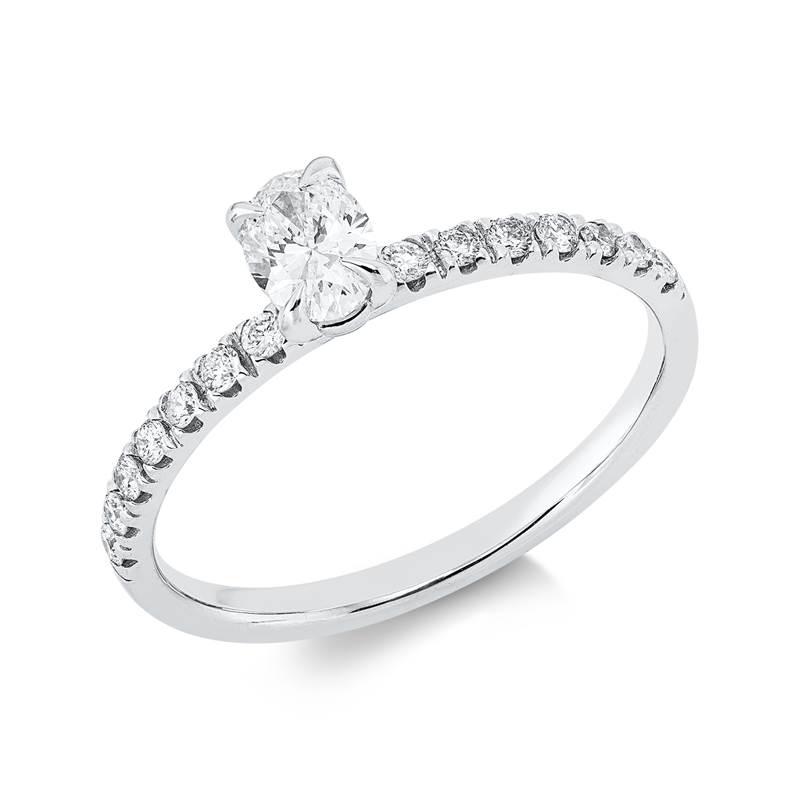 Solitaire mit Besatz Ring