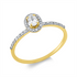 Solitaire mit Besatz Ring