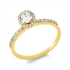 Solitaire mit Besatz Ring