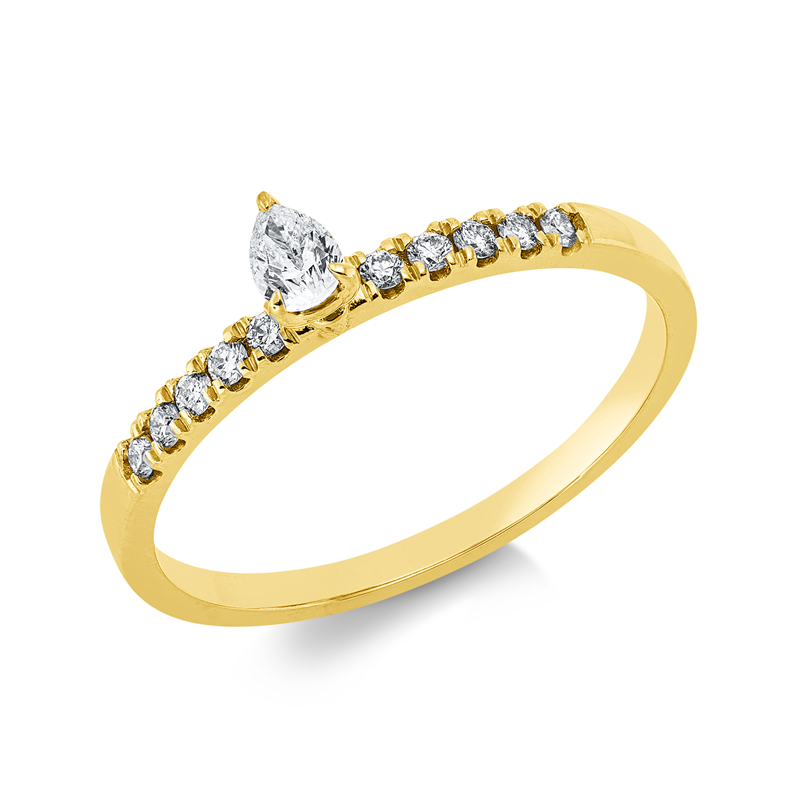Solitaire mit Besatz Ring