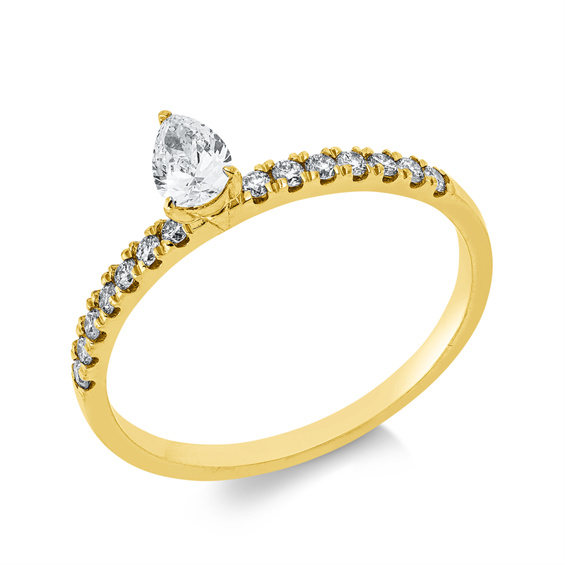Solitaire mit Besatz Ring