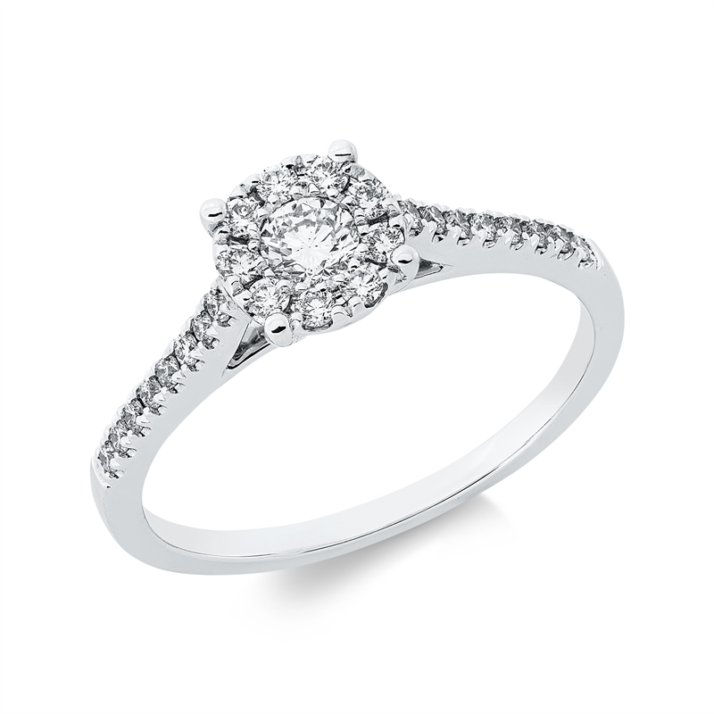 Solitaire mit Besatz Ring