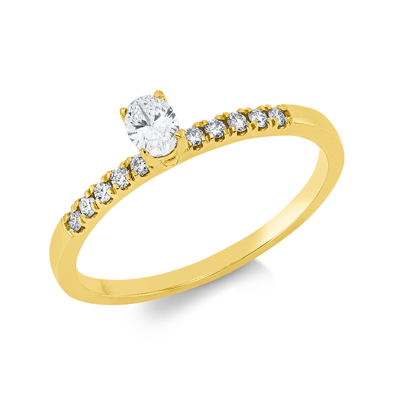 Solitaire mit Besatz Ring