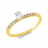 Solitaire mit Besatz Ring