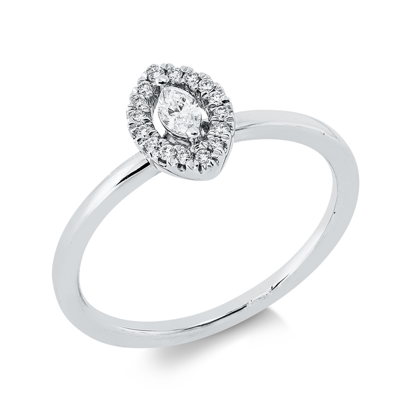 Solitaire mit Besatz Ring