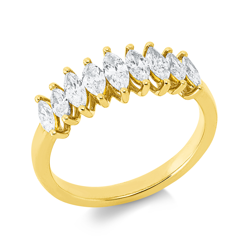 Mehrfachsteinbesatz Ring