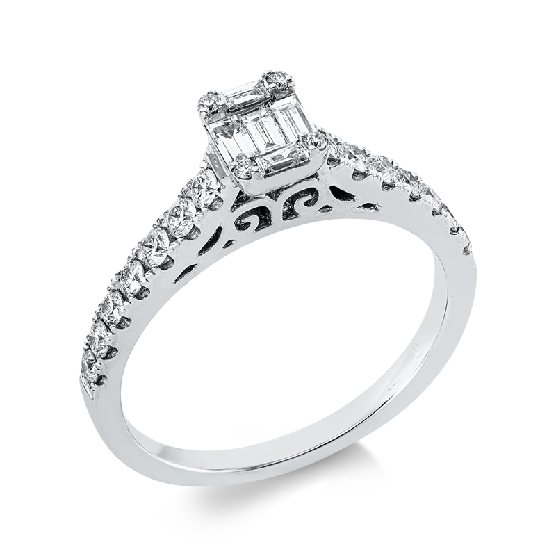 Baguette Illusion Ring