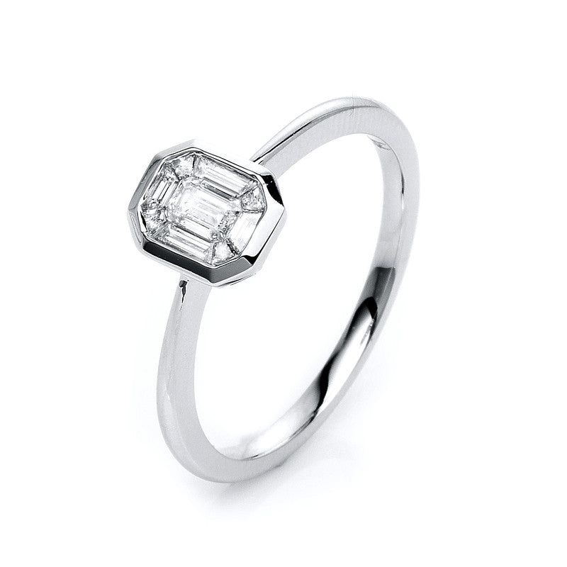 Baguette Illusion Ring