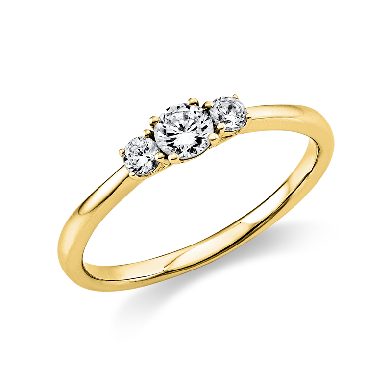 Solitaire mit Besatz Ring