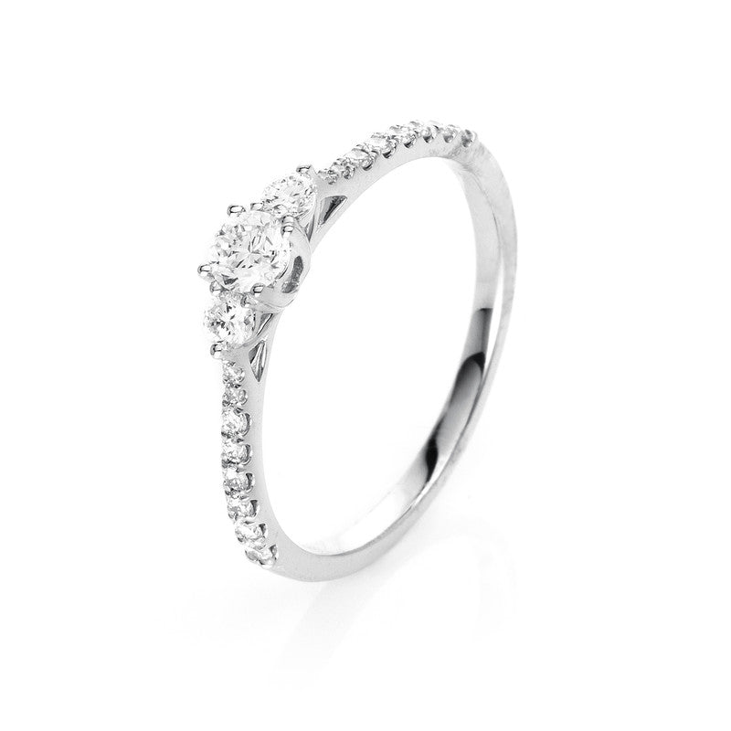 Solitaire mit Besatz Ring