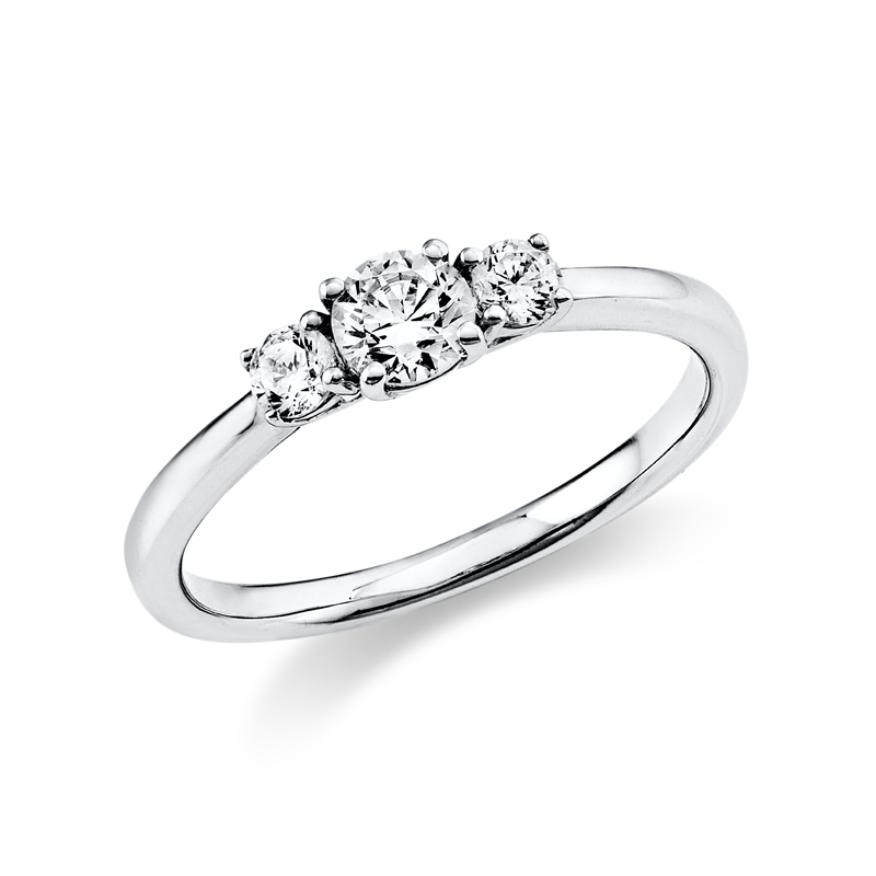 Solitaire mit Besatz Ring