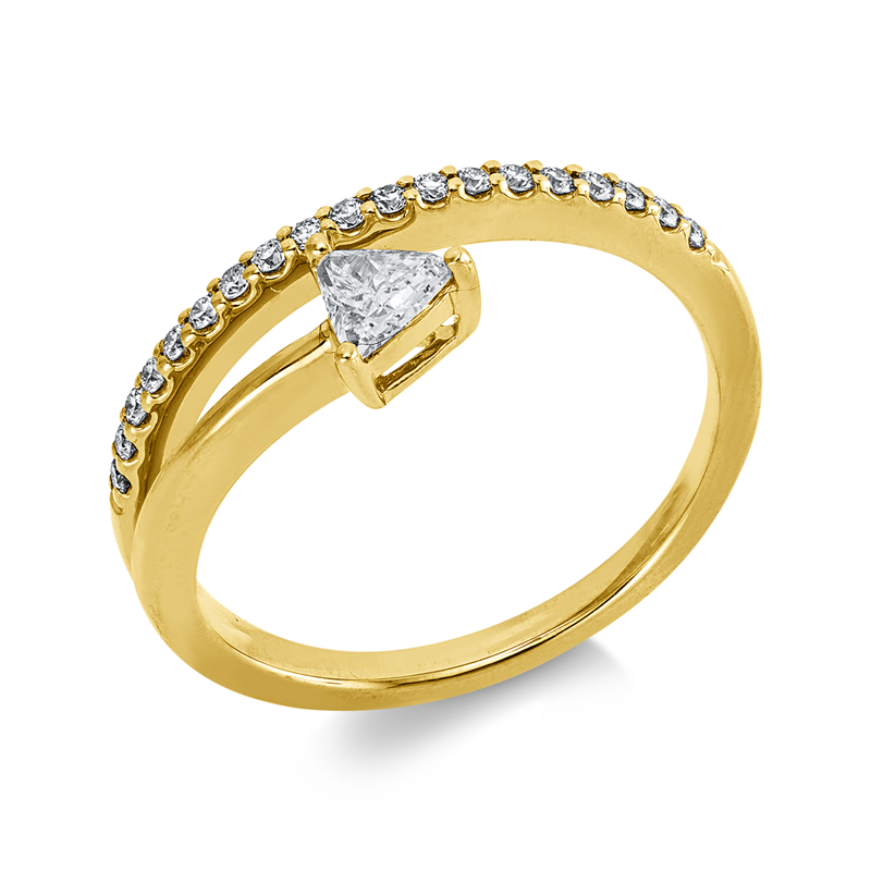 Solitaire mit Besatz Ring