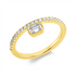 Solitaire mit Besatz Ring