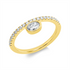 Solitaire mit Besatz Ring