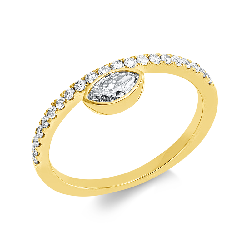 Solitaire mit Besatz Ring