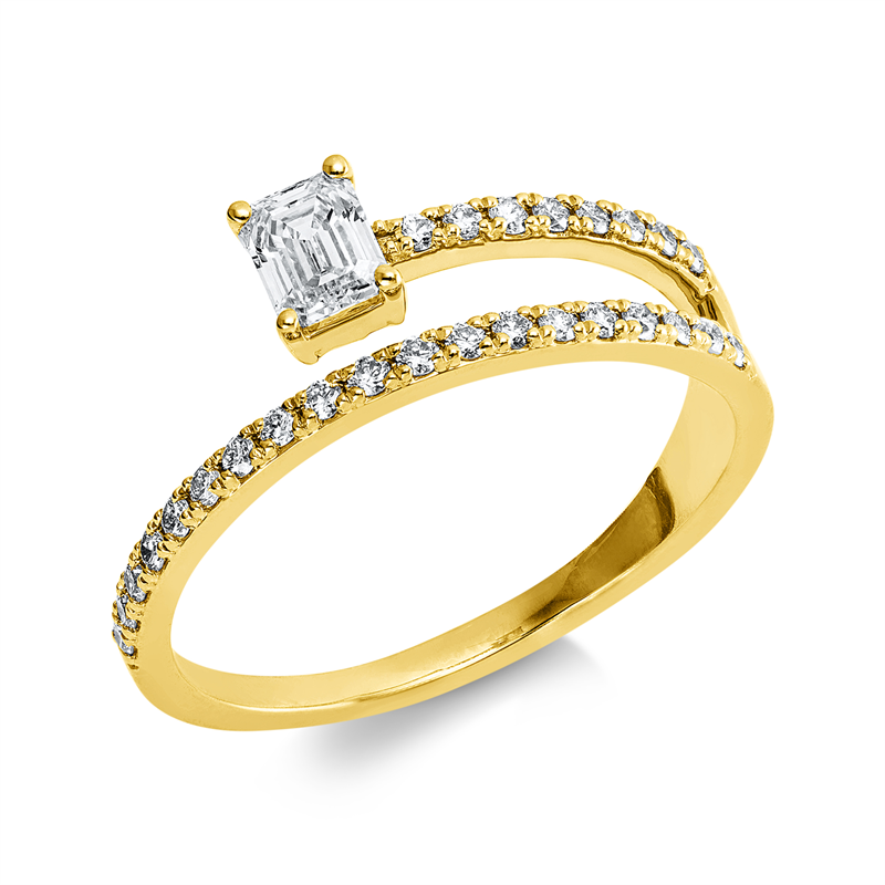 Solitaire mit Besatz Ring