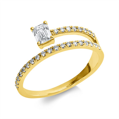 Solitaire mit Besatz Ring