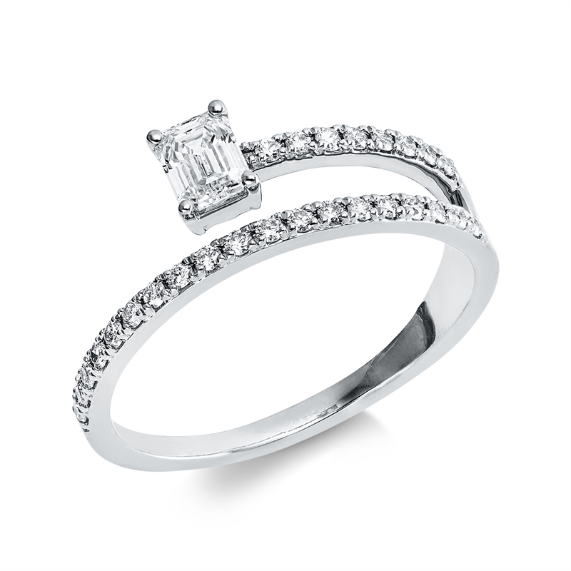 Solitaire mit Besatz Ring
