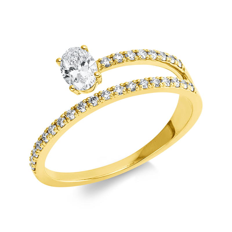 Solitaire mit Besatz Ring
