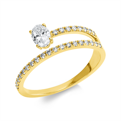 Solitaire mit Besatz Ring