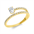 Solitaire mit Besatz Ring